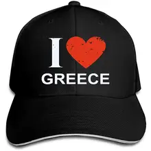 Классическая Бейсболка унисекс I Love Greece Trucker