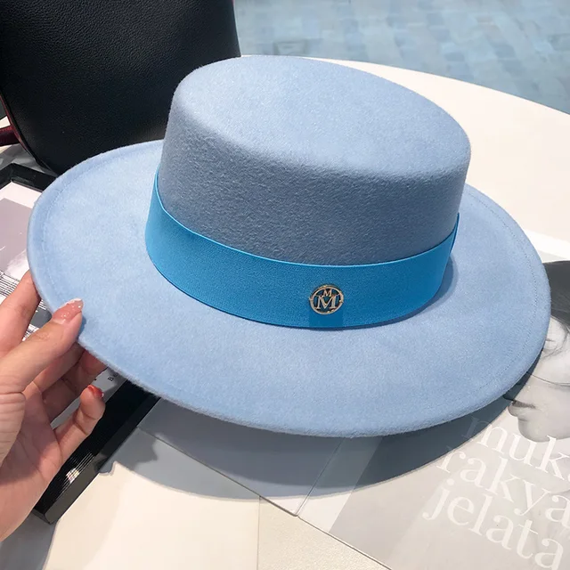Wholesale fedora hat M logo stretch 