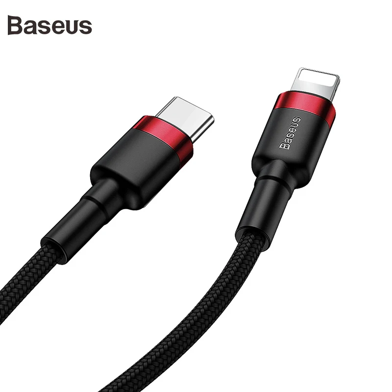 Baseus 18 Вт PD Быстрая зарядка USB кабель type-C для освещения для iPhone samsung S9 S8 Xiaomi 5 В/2,4 A быстрое зарядное устройство USB C кабель