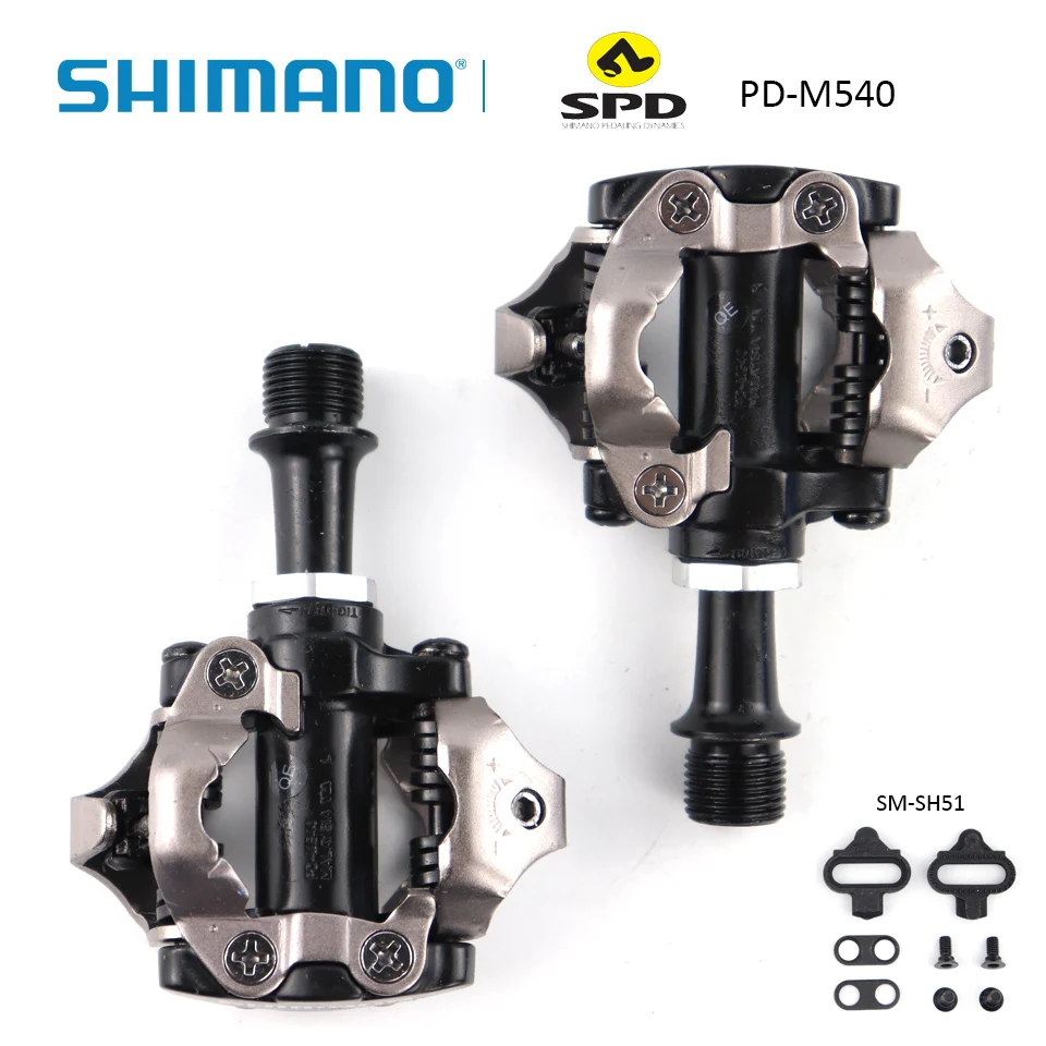 Педаль SHIMANO PD M540 SPD компактная алюминиевая для горных велосипедов с