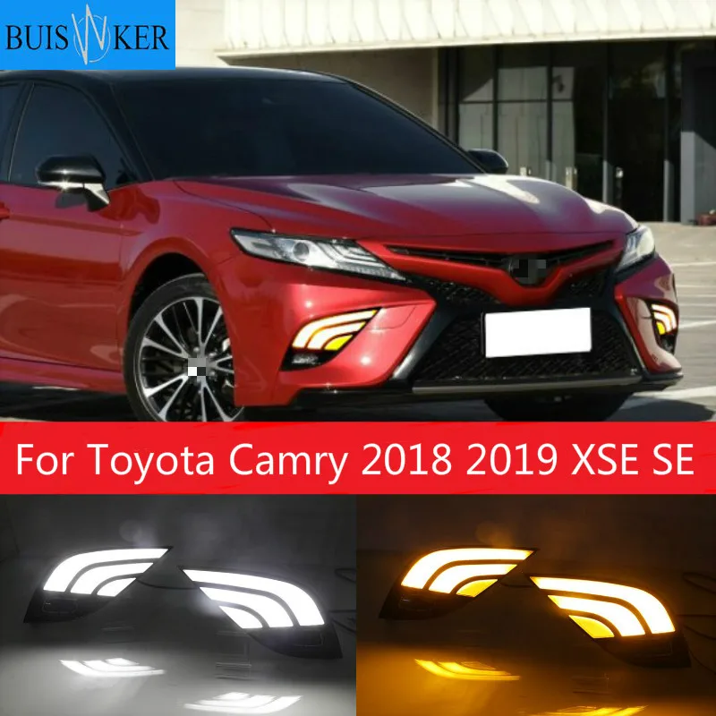 

Для Toyota Camry 2018 2019 XSE SE автомобильные аксессуары динамический Ambi светильник желтый указатель поворота Автомобильные лампы дневного Светодиодный дневной светильник