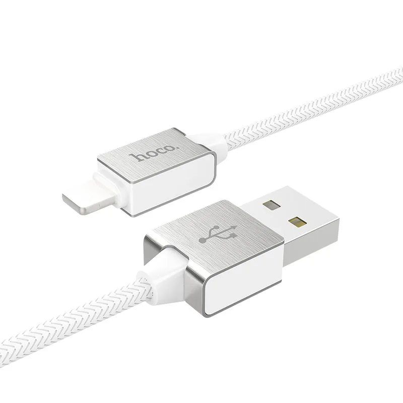 HOCO U49, 20 шт./лот,, 1,2 м, Прочный USB кабель для iPhone, кабель типа C, микрокабель для samsung, USB C, провод зарядного устройства - Цвет: white for iPhone
