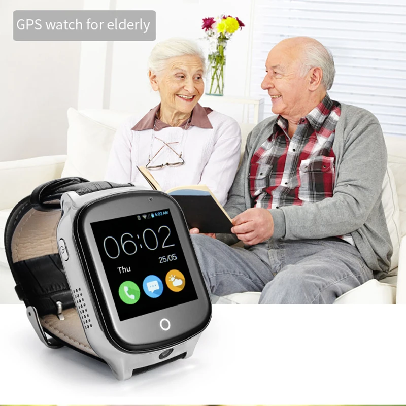 Elderly Tracker smart watch 3G GPS LBS WIFI positioning SOS call Camera Bluetooth Steps counting children smart clock A19