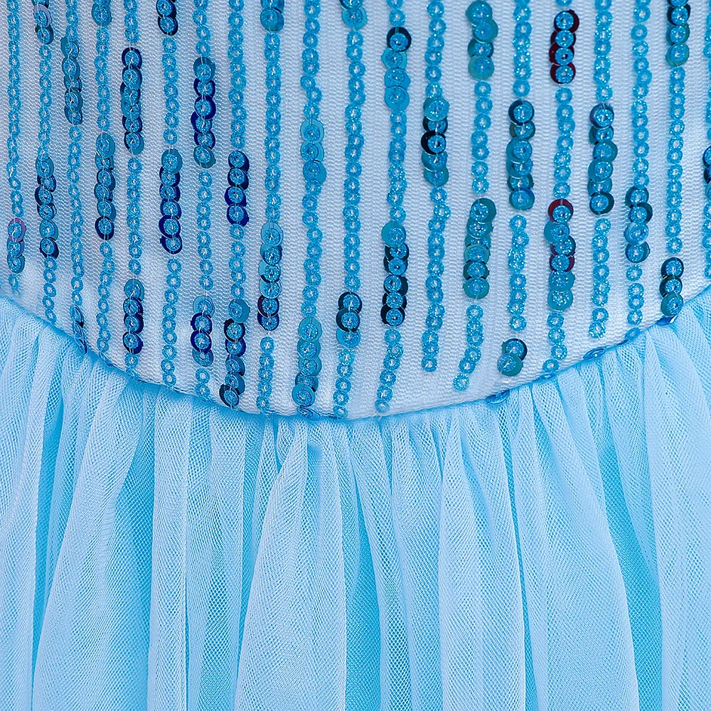 Платье Анны и Эльзы для девочек Рождественский Костюм Снежинки для принцесс детский парик Анны Корона комплект детская одежда для косплея