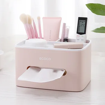 

Double-deck Tissue Box Function To Work In An Office Desktop Remote Control Accept Box Cosmetics . Household Concise Take Carton