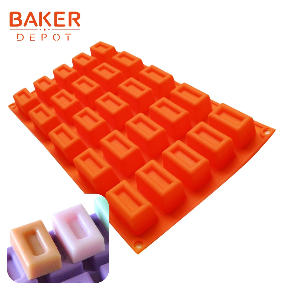 CDSM-316 BAKER DEPOT силиконовая Плесень для шоколада мыло Прямоугольная форма для выпечки кондитерских изделий Pudding желе лоток для льда хлеб печенье инструмент для пекарей - Цвет: CDSM-316