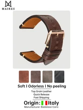 

MAIKES Handmade Watchband Quick Release Smart Watch Band For Casio Fossil Brand 20mm 22mm 24mm Genuine Leather Watch Strap