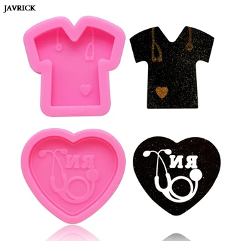 

Epoxy Resin Molds Doctor Stethoscope Love Heart Keychain Silicone Mould DIY Crafts Handmade Pendant Jewelry Making Tools