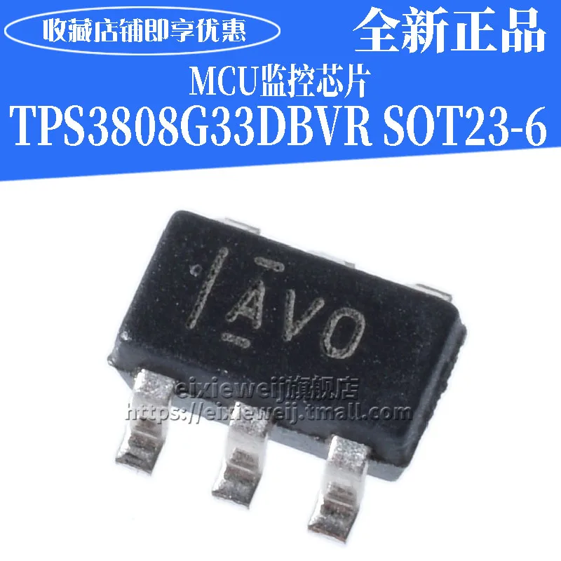 10 шт. TPS3808G33DBVR AVO SOT23-6
