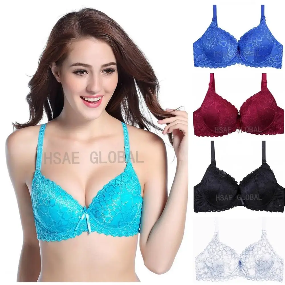 Lace Padded Bras Women Everyday Bra Lovely Underwear Gathering Bra