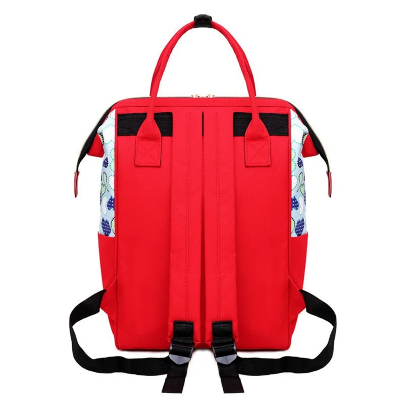 Portable Travel Fashion Heart Print Mummy Bag Large Capacity Waterproof Backpack Multi-function Backpack #m