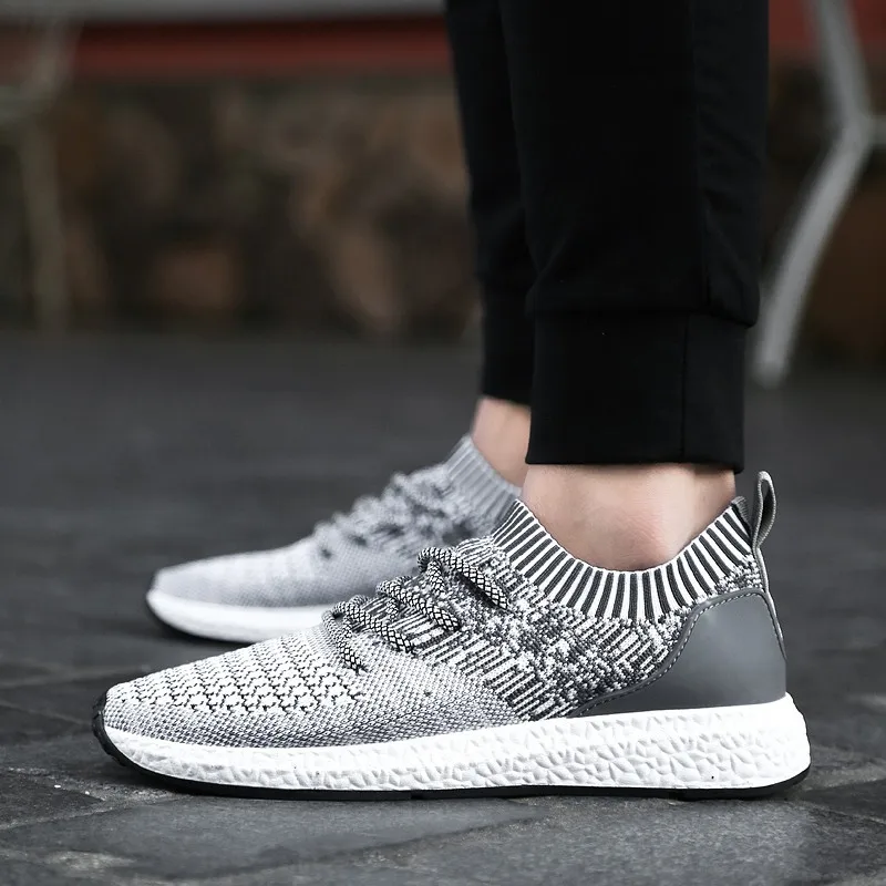 

Summer Breathable Casual Shoes for Men Fashion Socks Sneakers Student Fly Woven Mesh Shoes Men's Walking Shoes Tenis Feminino