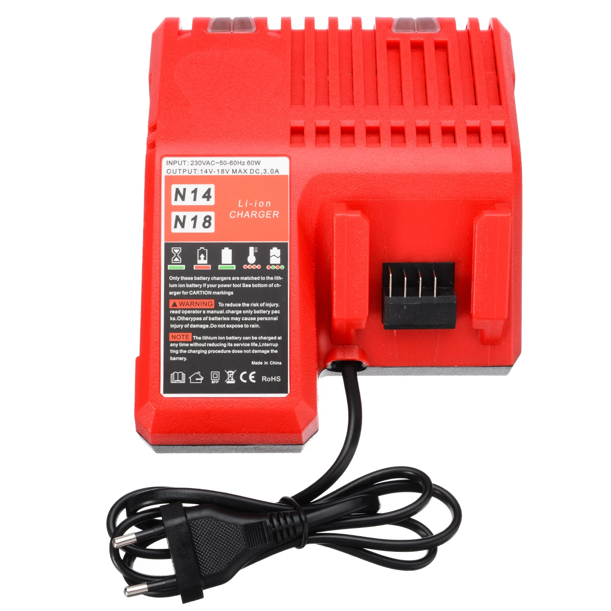 230V Быстрое литий-ионное Зарядное устройство Замена 18V электроинструмент для M18 зарядное устройство ЕС вилка красный