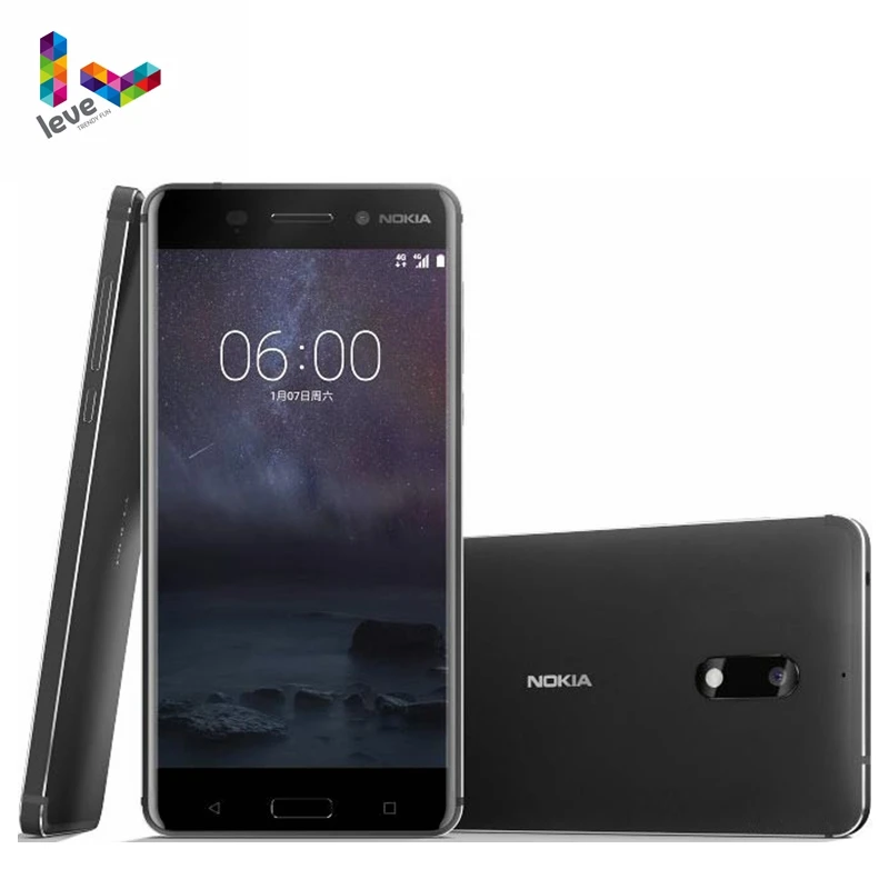 Смартфон Nokia 6 разблокированный на базе Android с двумя SIM-картами 4 Гб ОЗУ 64 ПЗУ