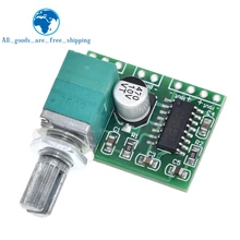 TZT PAM8403 zasilania 5V płyta wzmacniacza Audio 2 kanał 3W W regulacja głośności/zasilanie USB