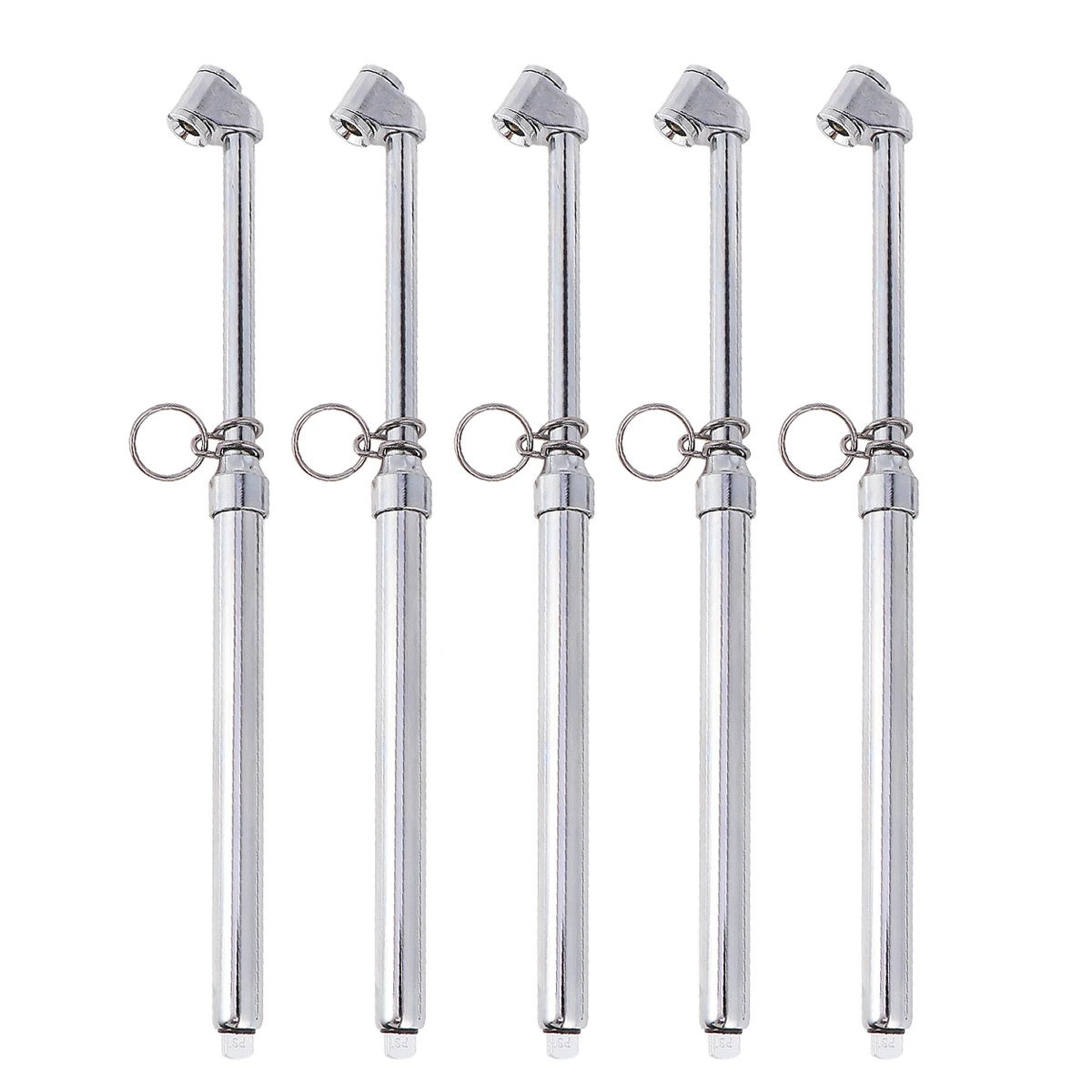 5pcs Pencil Tire Pressure Gauge Accurate Mechanical Air Gage Metal Stem Single Chuck Tyre Checker For Motorcycle Bike Car RV SUV |