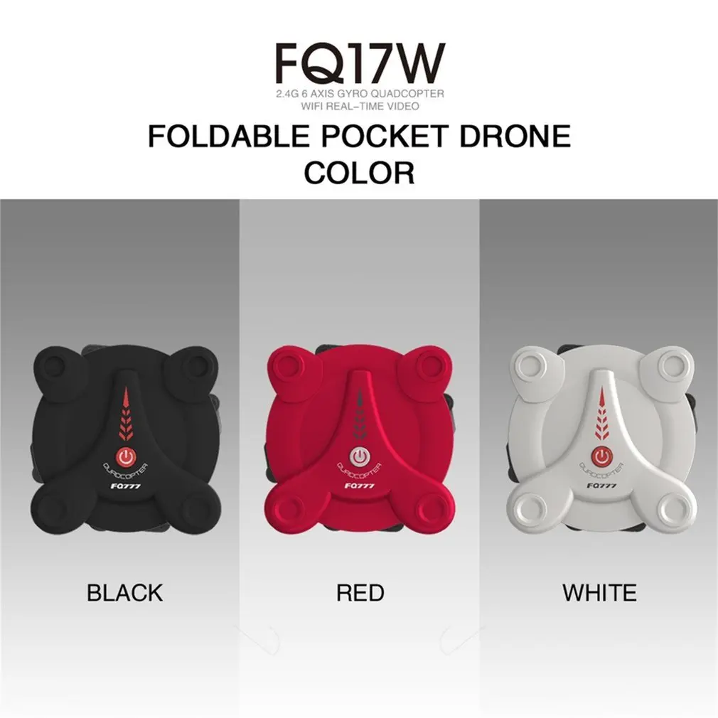 FQ777 FQ17W 2,4G 6 осевой гиростабилизированный мини скоростной Дрон Wi-Fi FPV(first person View складной RTF Квадрокоптер с дистанционным управлением с 0.3MP Камера удержания высоты «Безголовый» режим Drone