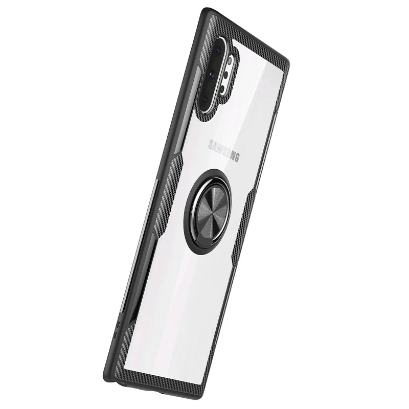 Чехол-держатель для пальцев для samsung Galaxy Note 10, чехол из ТПУ, рамка для автомобиля, магнитный Жесткий Чехол для samsung Note 10 Plus S10 Plus, чехол