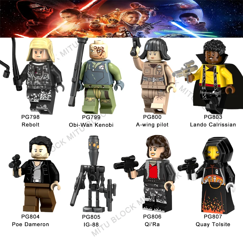 Starwars Rebolt Obi-Wan Kenobi A-Wing Pilot Lando Calrissian Poe Dameron Ig-88 Qi'Ra Quay Tolsite
