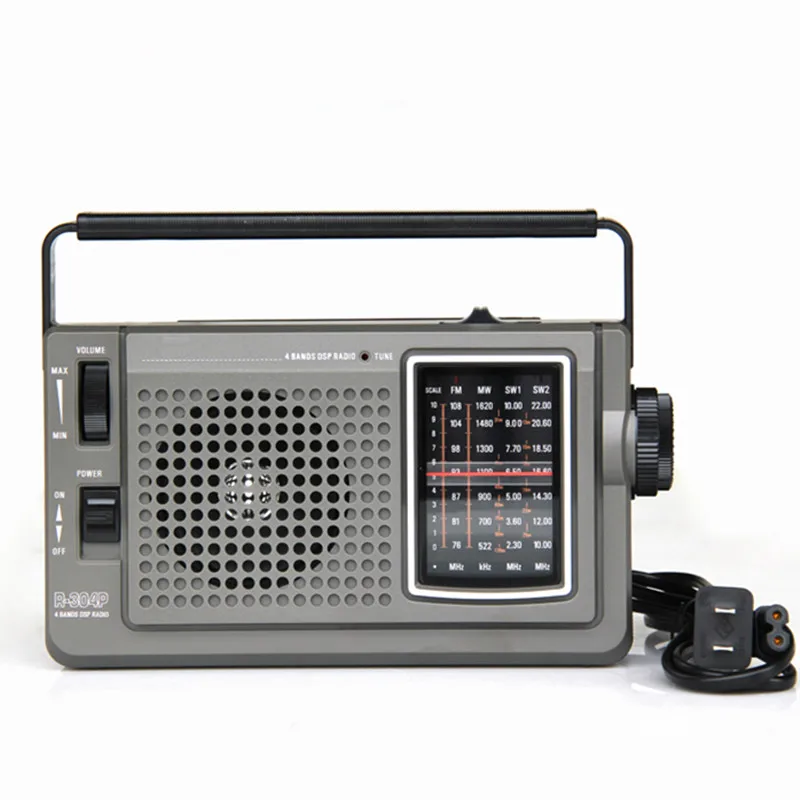 Портативный Высокочувствительный FM/MW/SW радио большой рог DSP и указка радио AC/DC стерео динамик разъем для наушников мульти волна диапазон