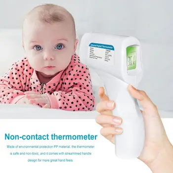

Non-contact Infrared Electronic Thermometer Ear Forehead Thermometer With LCD Display For Baby Child Adult