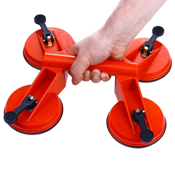 

Transport Carrying Vacuum Tile Mirror Puller Granite Suction Cup Sucker Plate Four Pad Hand Tool Glass Lifter 120kg Practical