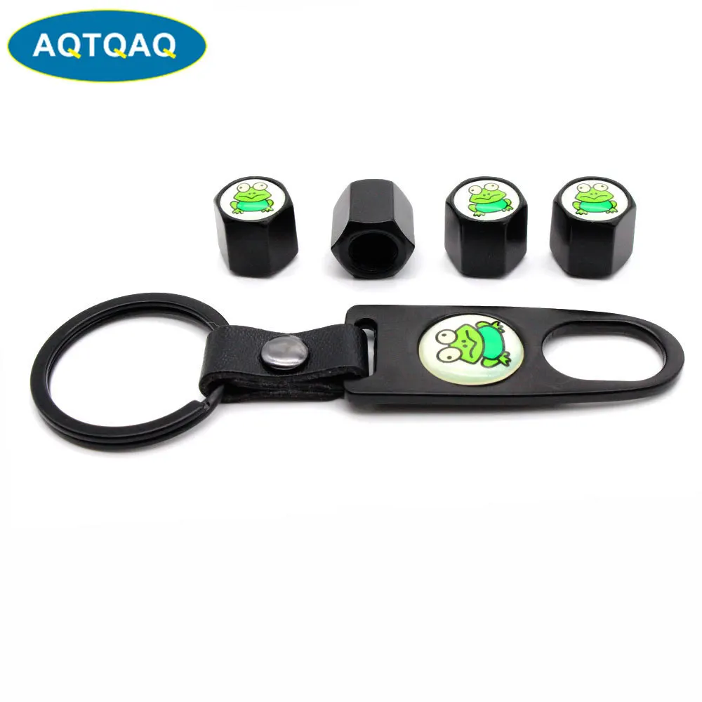 5Pcs/Set Style Anti-theft Car Wheel Air Tire Valves Leather buckle Valve Caps Stem with Wrench Ring Spanner New | Автомобили и