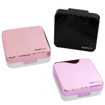 

3 Pack Contact Lens Case,Mini Stylish Simple Portable Cases Kit Set Hard Double Lens Box+Mirror+Bottle+Container Holder+Tweezers