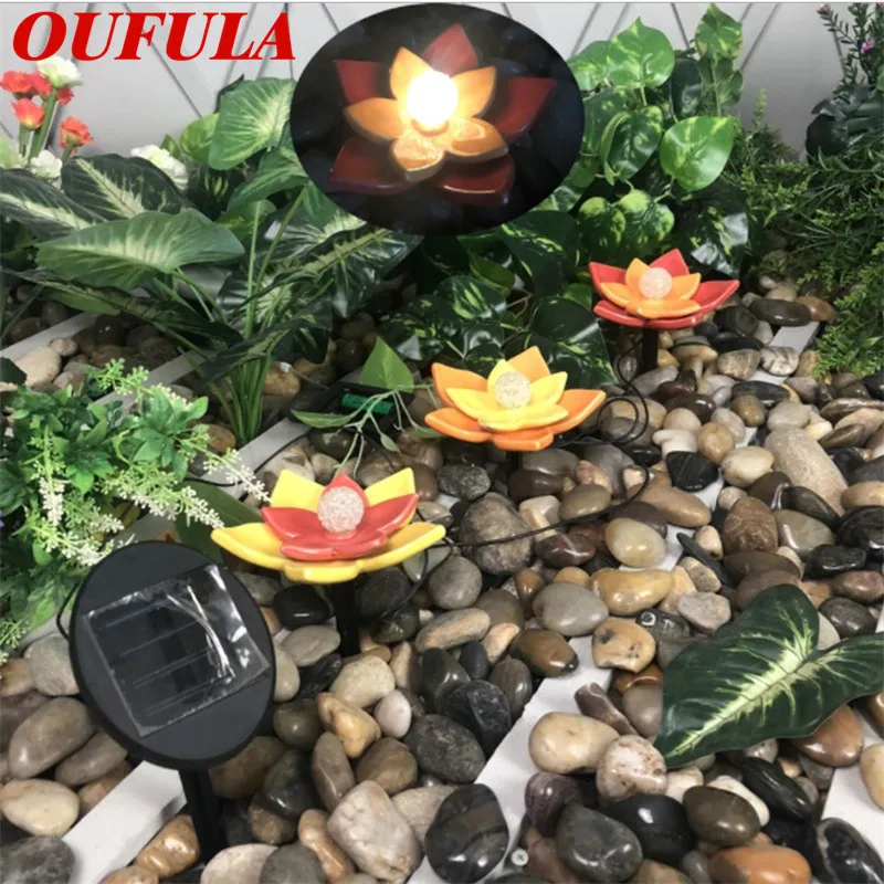 

AOSONG Solar Lawn Light LED Ceramic Lotus Floor Lamp Outdoor Waterproof Garden Courtyard Landscape Lamp Decoration