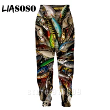 3d принт, для мужчин и женщин, хип-хоп, полная длина, джоггер, животное, большой окунь, топ, рок, рыба, спортивные штаны, зимние штаны, аниме, спортивные штаны