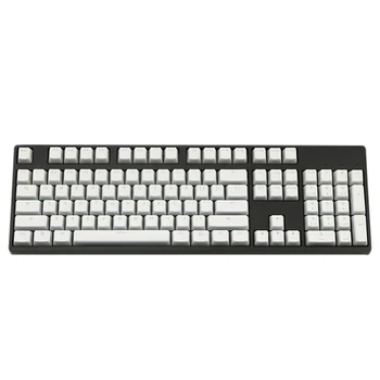 

Keycap Double Lens Backlit PBT Pudding Keycap Set, for Conventional 104 Keyboard(White)