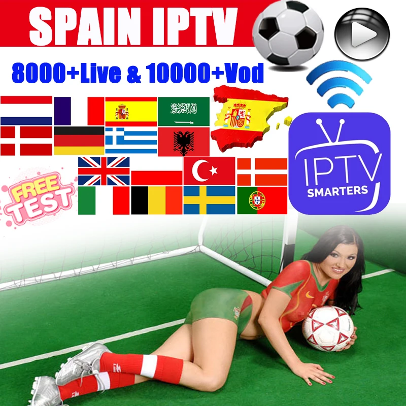 

IPTV Spain Subscription Spain Sweden Israel Portugal Dutch Italy IPTV M3U Subscription 1 Year for Smart TV PC Android