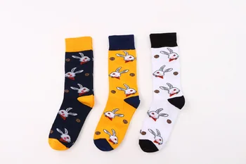 

2020 Fashion Style Socks Short Chicken Geometry Pattern Funny Cotton Socks Man Winter Warm Men Unisex Happy Socks Female