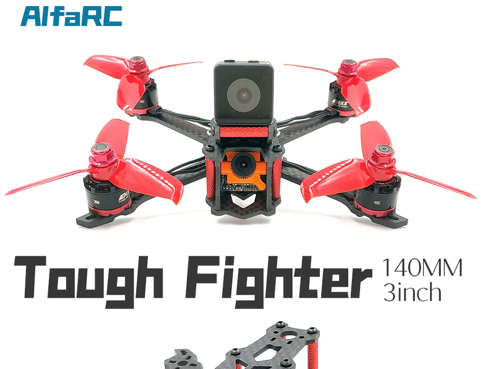 AlfaRC Fighter140 140 мм 3 мм/4 мм Arm Frame Kit 3K Углеродное волокно для радиоуправляемого дрона FPV гоночный Квадрокоптер запасные части DIY аксессуары