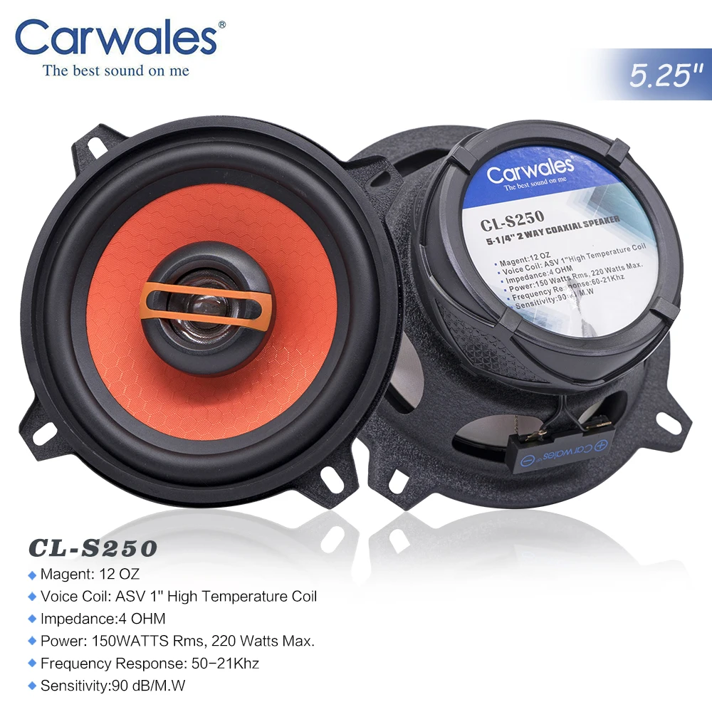 Carwales высокое качество 5,25 дюймов 2-полосная коаксиальная автоматический сабвуфер ВЧ автомобиль аудио Динамик звук Системы 13 см громкий Динамик в автомобиле