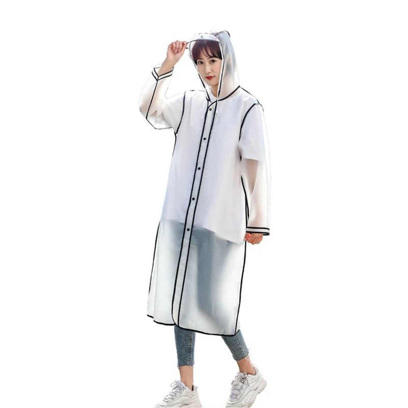 Man Raincoat Impermeable Transparent Waterproof Women Ladies Travel Environmental Single-Person