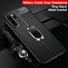 Ultra Ince Yumuşak Silikon telefon kılıfı için Huawei P30 Pro P20 P10 P9 P8 lite Artı Mate 30 20 10 9 lite Pro X Standı Tutucu kapak(China)