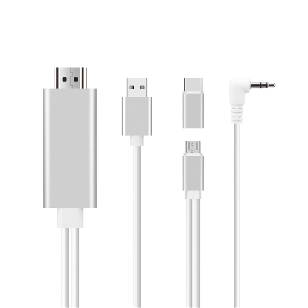 2 в 1 микро usb тип-c к HDMI кабель для samsung Xiaomi мобильных телефонов для MHL кабель HD 1080P USB HDMI конвертер Micro USB