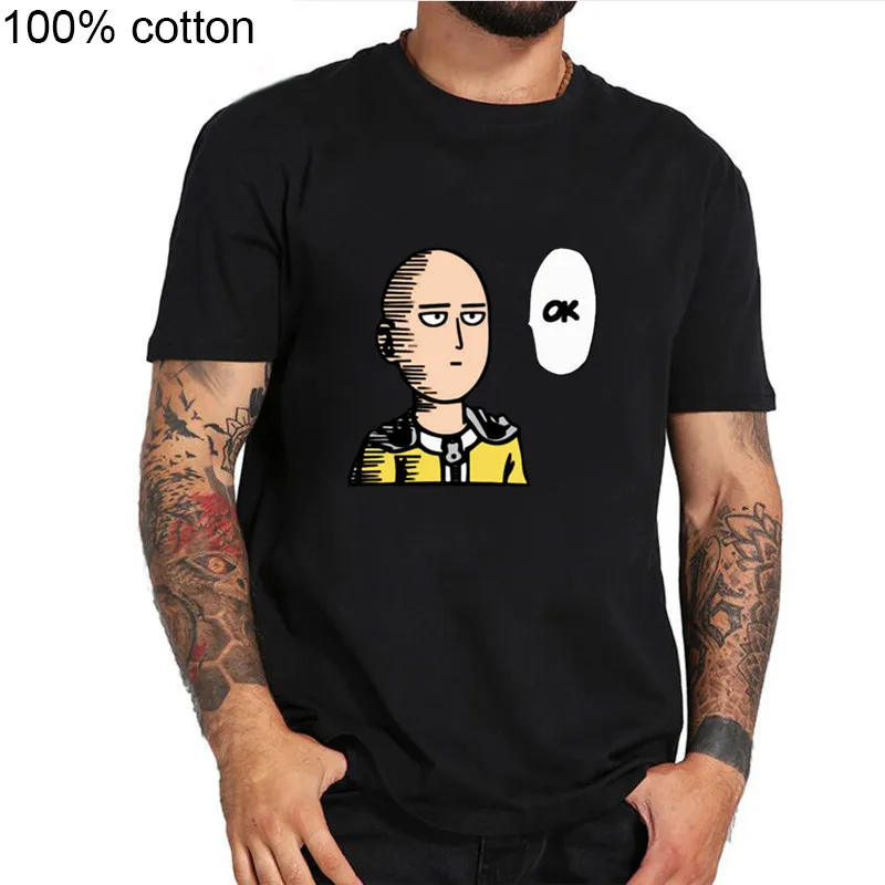 Косплей Saitama One Punch ok Onepunch футболка аниме мультфильм Мужская Унисекс Новая мода