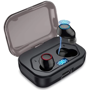 

Wireless Bluetooth Earbuds Press Control Bluetooth 5.0 TWS Bluetooth Earbuds Auto Pairing HiFi Stereo Sound 30Hr Playtime Sport