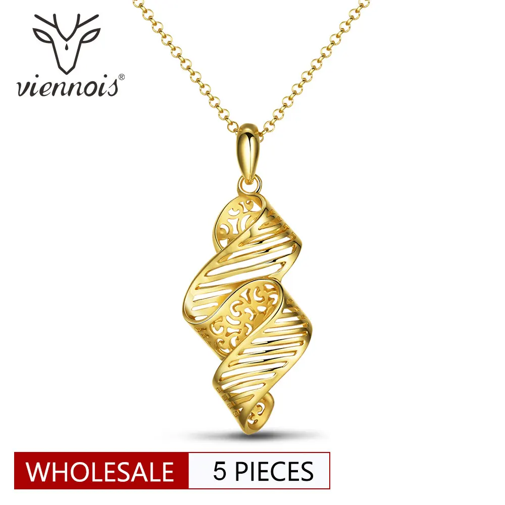 Золотой цвет крученый кулон ожерелье s для женщин геометрические полые цепи ожерелье Модные украшения