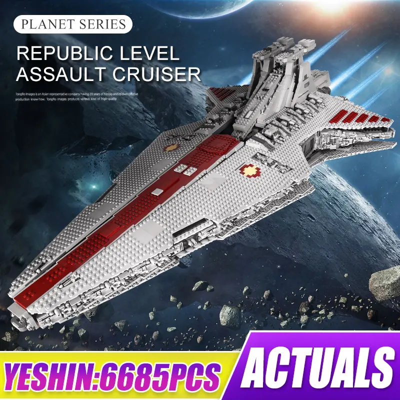 Mold King 21005 Star Plan Toy Moc-0694 Venator-Class Republic Attack Cruiser Building Construction Toy Per Bambini Regalo Di Natale