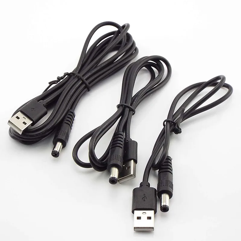DZYDZR 2pcs 1m USB2.0 To DC 3,5/1,35 Cavo Adattatore Di Alimentazione
