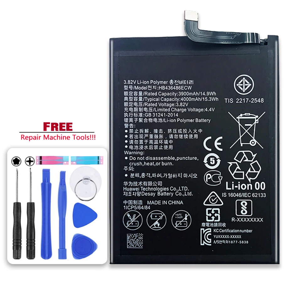 HB436486ECW Аккумулятор для Huawei Mate 20 10 10Pro / P20 Pro ALP L09/Φ L29/Honor View V20 ALP-L09 PCT L29 | Мобильные