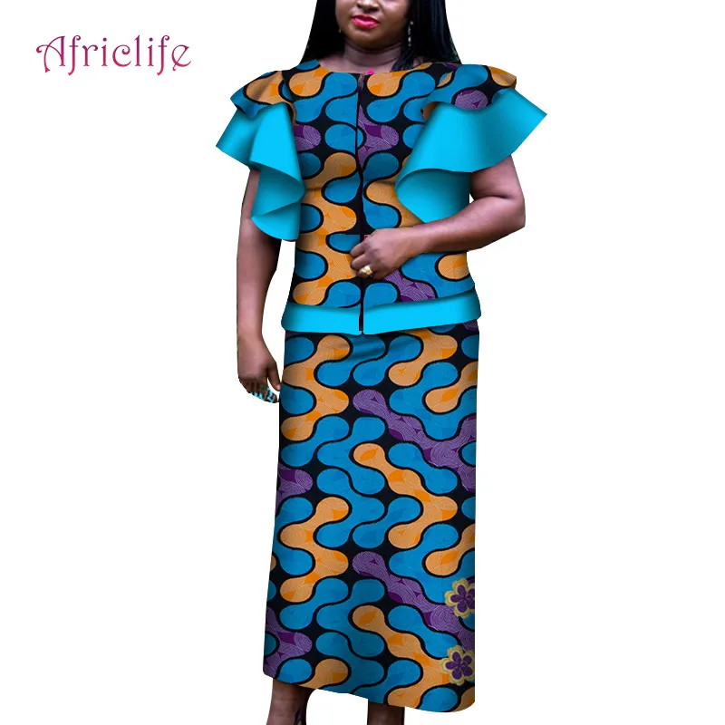 Африканские платья Kitenge, традиционные вечерние женские костюмы в африканском стиле размера плюс, Женская африканская восковая одежда с принтом WY6007