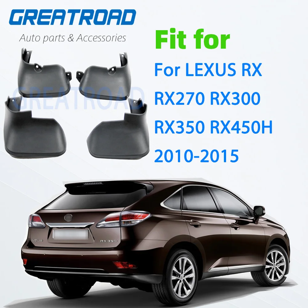 Aletas da lama do carro para lexus rx rx270 rx300 rx350 rx450h 2010-2015 respingo guardas mudflaps acessórios