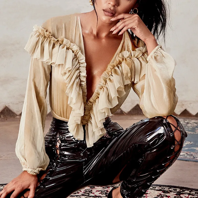 

Women Sexy Bodycon Bodysuit Office Lady Elegant Long Sleeve Autumn Sexy Casual Women Bodysuits Jumpsuit