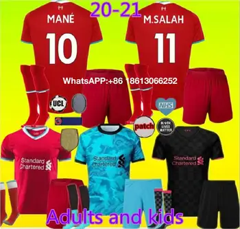 

LVP Mohamed M. SALAH FIRMINO soccer jersey football shirt 20 21 VIRGIL MANE KEITA MILNER LİVerpoolES 2020 2021 Men Kids kit unif
