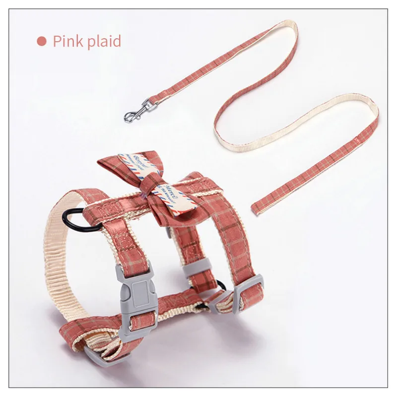 

Pet Cat Harness Leash Set Adjustable Bowknot Harnesses Leads For Small Dogs Cats Japanese Style Pet Accessories