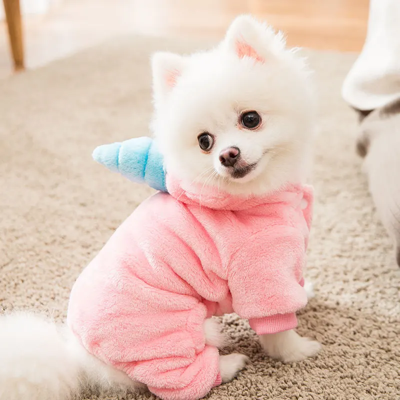 Cute Dog Halloween Costume Pet Dog Fashion Flannel Winter Coat For